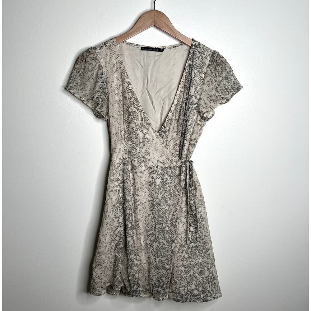 Abercrombie Snake Print Mini Wrap Dress